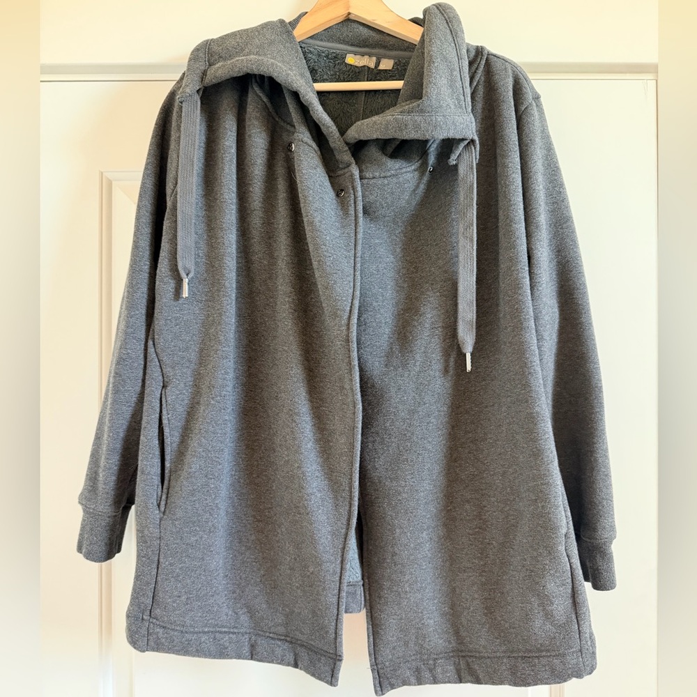 Zella Charcoal Gray Fleece Lined Jacket